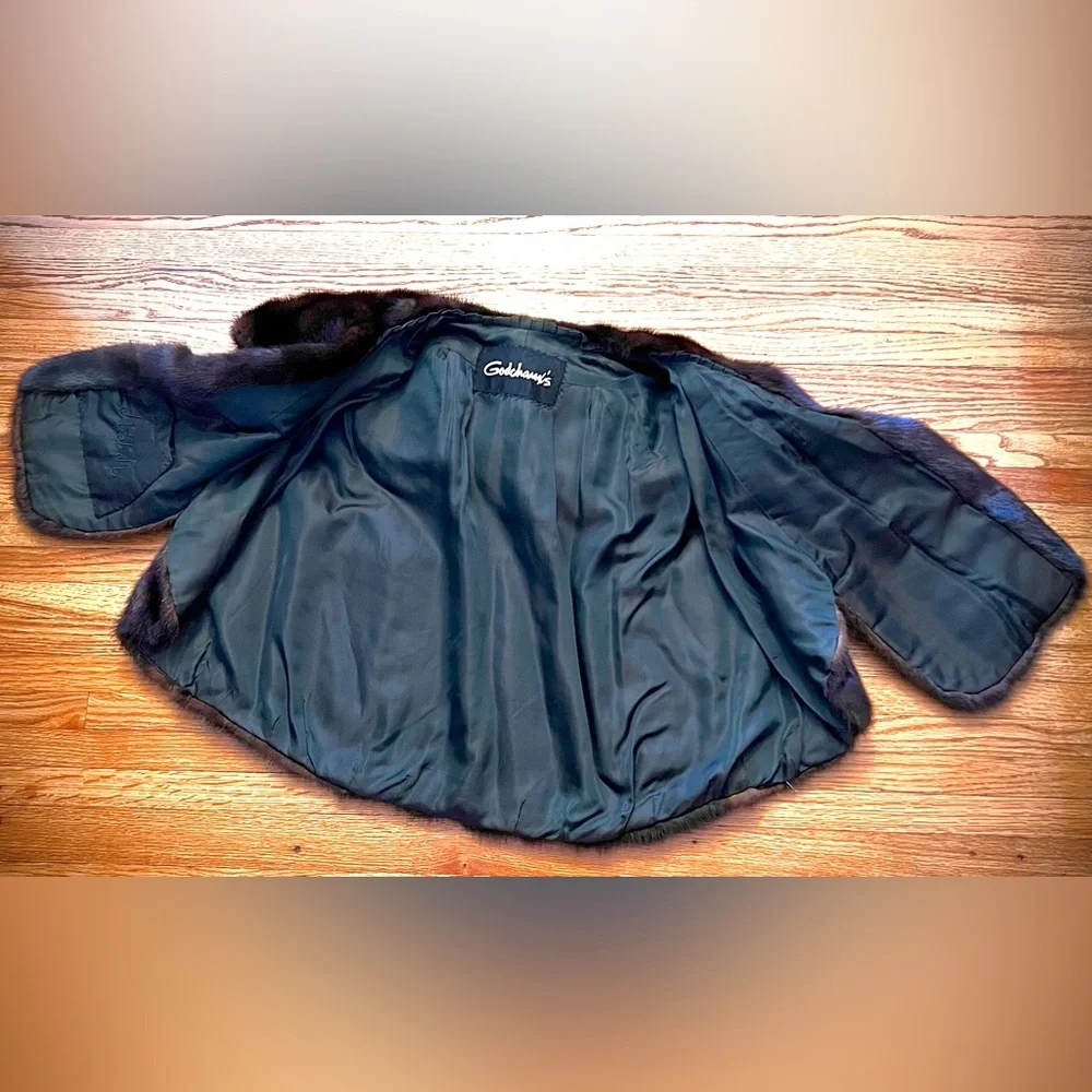 Authentic Vintage Brown/Black 100% Real Mink Fur Stole/Wrap, Godchaux’s - Picture 9 of 11